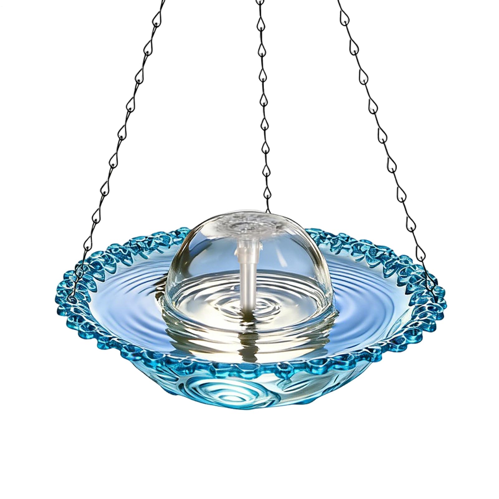 Bain d'oiseaux d'extérieur pour cour et terrasse fontaine électrique transparente