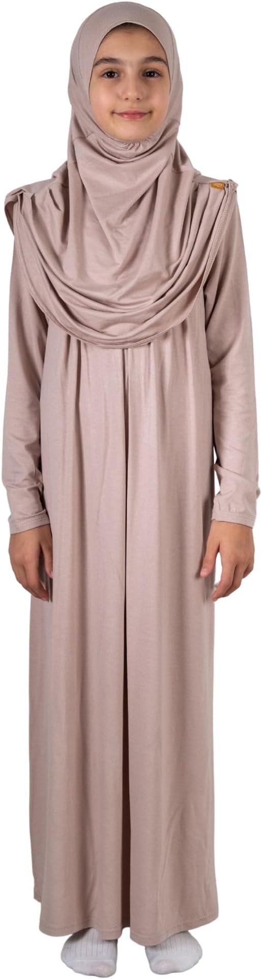 Muslim Dress for Girls, Long Sleeve One-Piece Islamic Prayer Dress, Hijab for Kids, Girls Abaya, Islamic Gifts