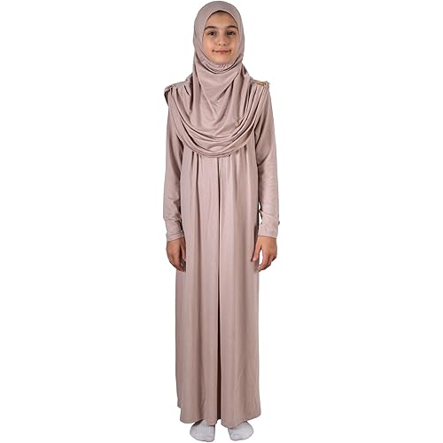 ihvan online Muslim Dress for Girls, Long Sleeve One-Piece Islamic Prayer Dress, Hijab for Kids, Girls Abaya, Islamic Gifts