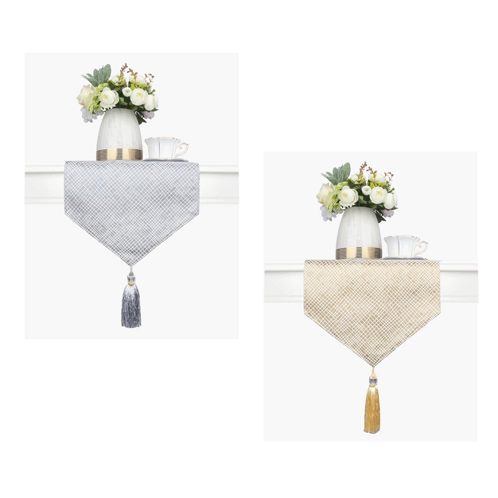 Elegante e lussuoso Tavolo da pranzo in stile americano Tavolo da pranzo Tavolo Runner Luxury Home Cucina di casa Matrimonio Festa Decorativa Poliestere Tavolo in poliestere Runner Camino de Mesa, 2 c
