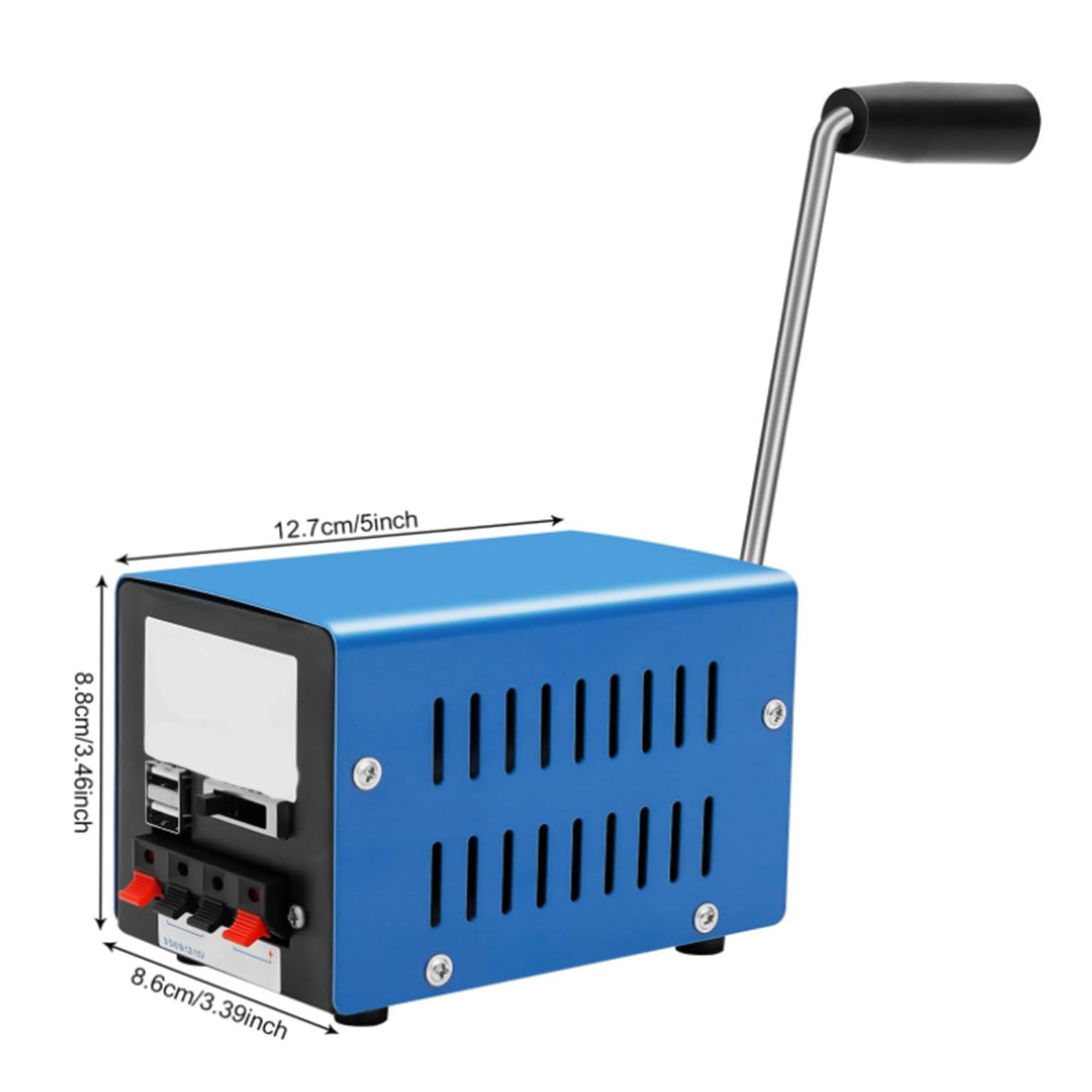 Generatore a Manovella Manuale 20W Portatile per Emergenze con Ricarica USB per Viaggi e Campeggio Impermeabile e Antisfondamento