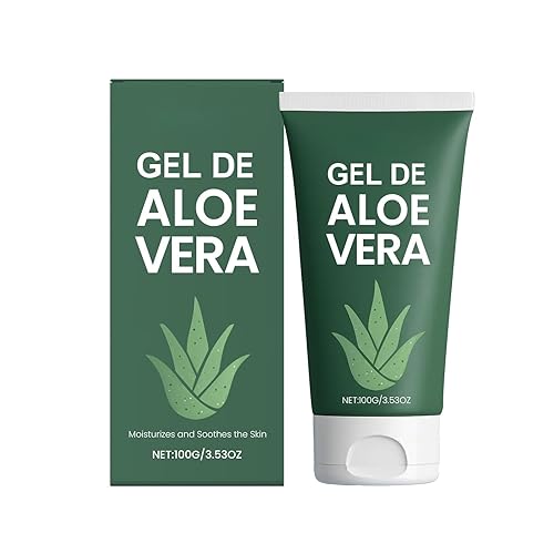 Pure Aloe Vera Gel with Vitamin E & Sea Salt, Deeply Moisturizes & Soothes Skin, Fast-Absorbing Non-Sticky Formula for Face & Body, Daily Hydration