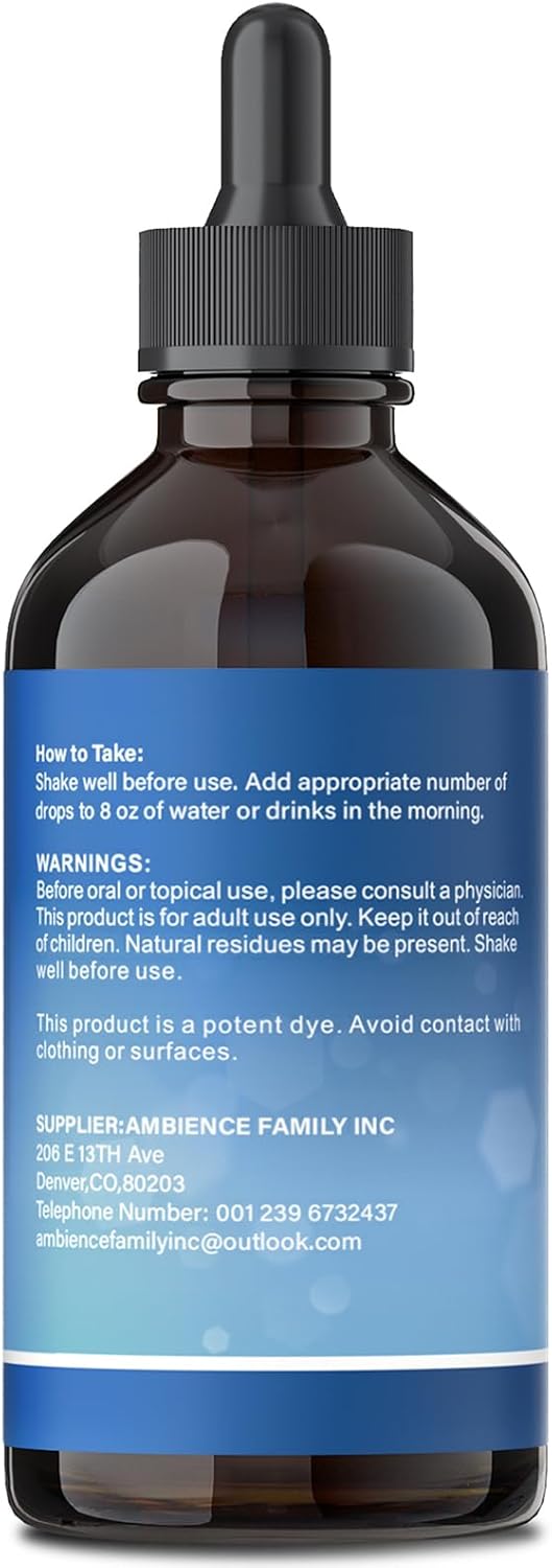 Methylene Blue Pharmaceutical Grade 5% Drops, 120 mL – High Purity 99.99% Methylene Blue for Humans, Formaldehyde and Alcohol Free (ups Grade)