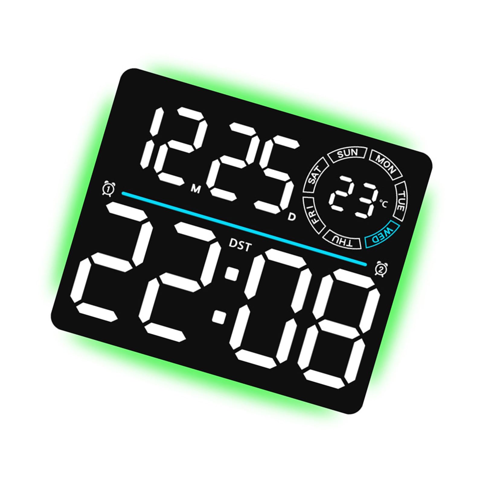 Horloge LED avec télécommande pour voir l'heure et la température de loin sans effort