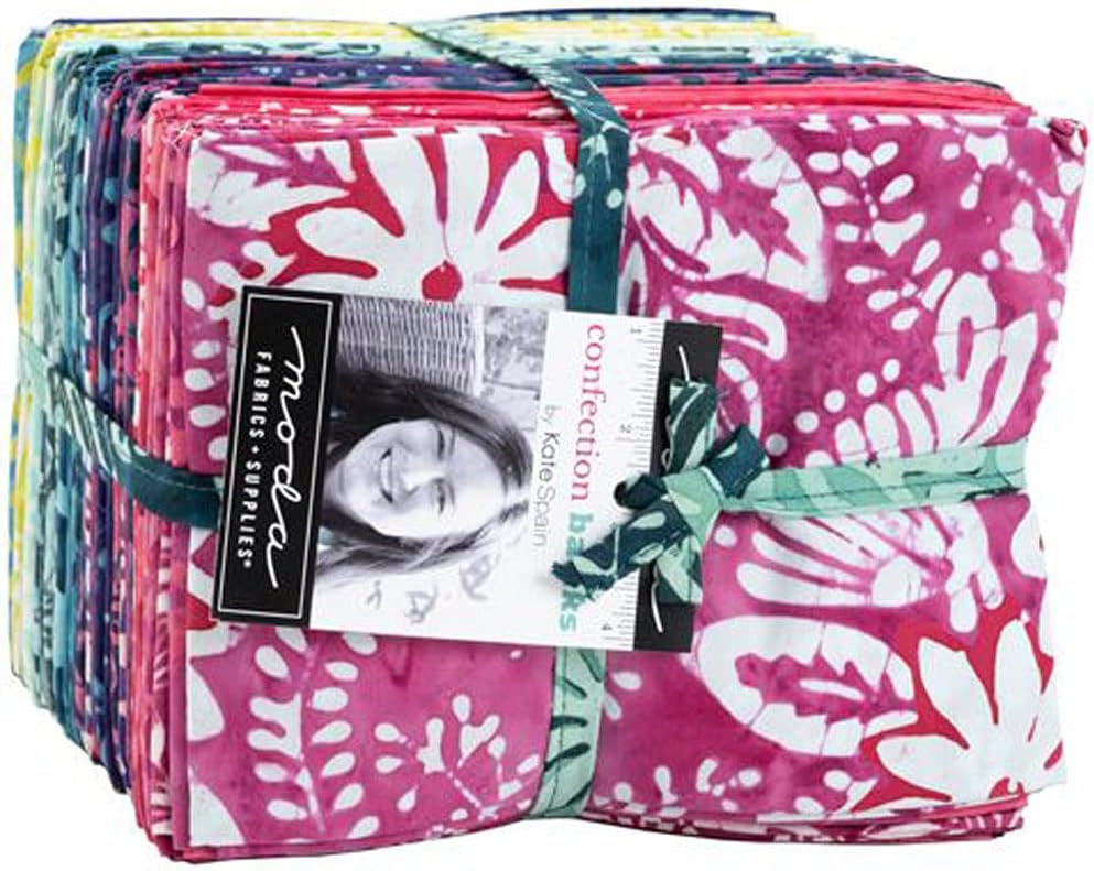 Confection Batiks AB Bundle by Kate Spain; 40 18-inch by 22-inch Precut Fabric Fat Quarters