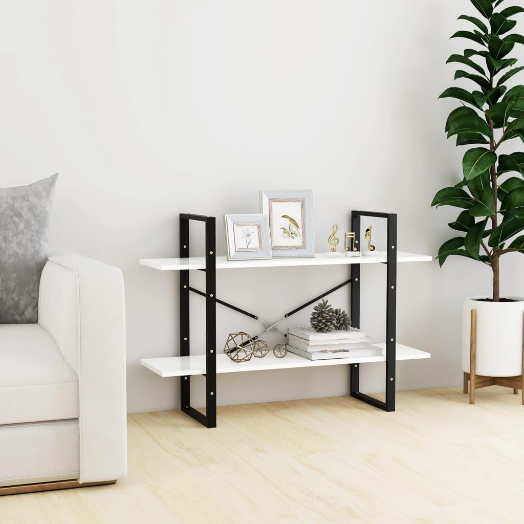 Générique Bücherregal mit 2 Ebenen, Weiß, 100 x 30 x 70 cm, Holz | Robust und langlebig, leicht zu reinigen mit einem feuchten Tuch, großer Stauraum für Bücher und Dekorationen