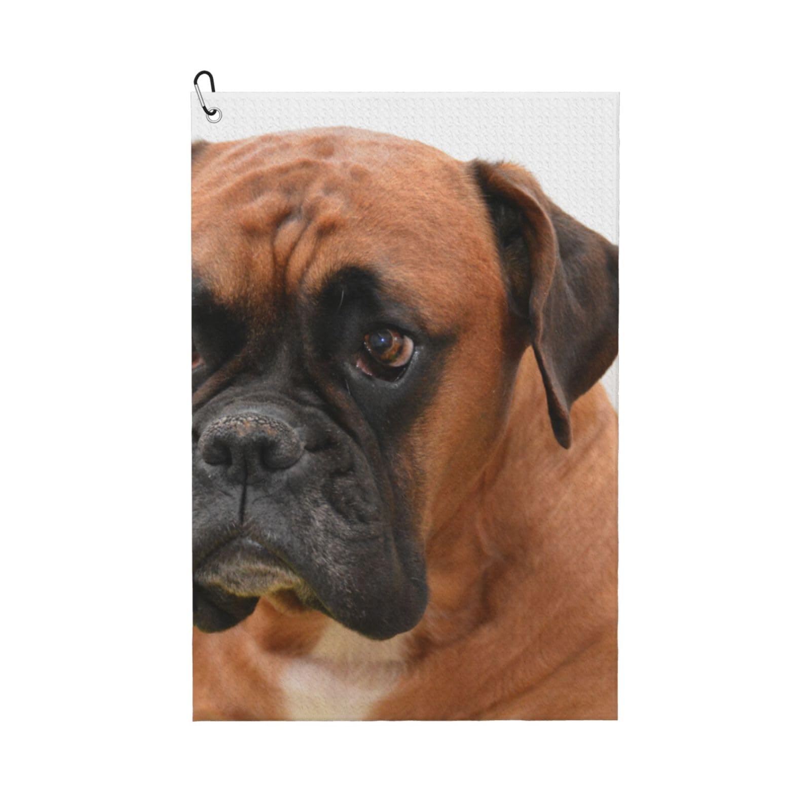 Hnnkloy Boxer Dog With Sad Face, 16x24 in Portable Waffle Golf Towels with Carabiner Clip for Golf Bag
