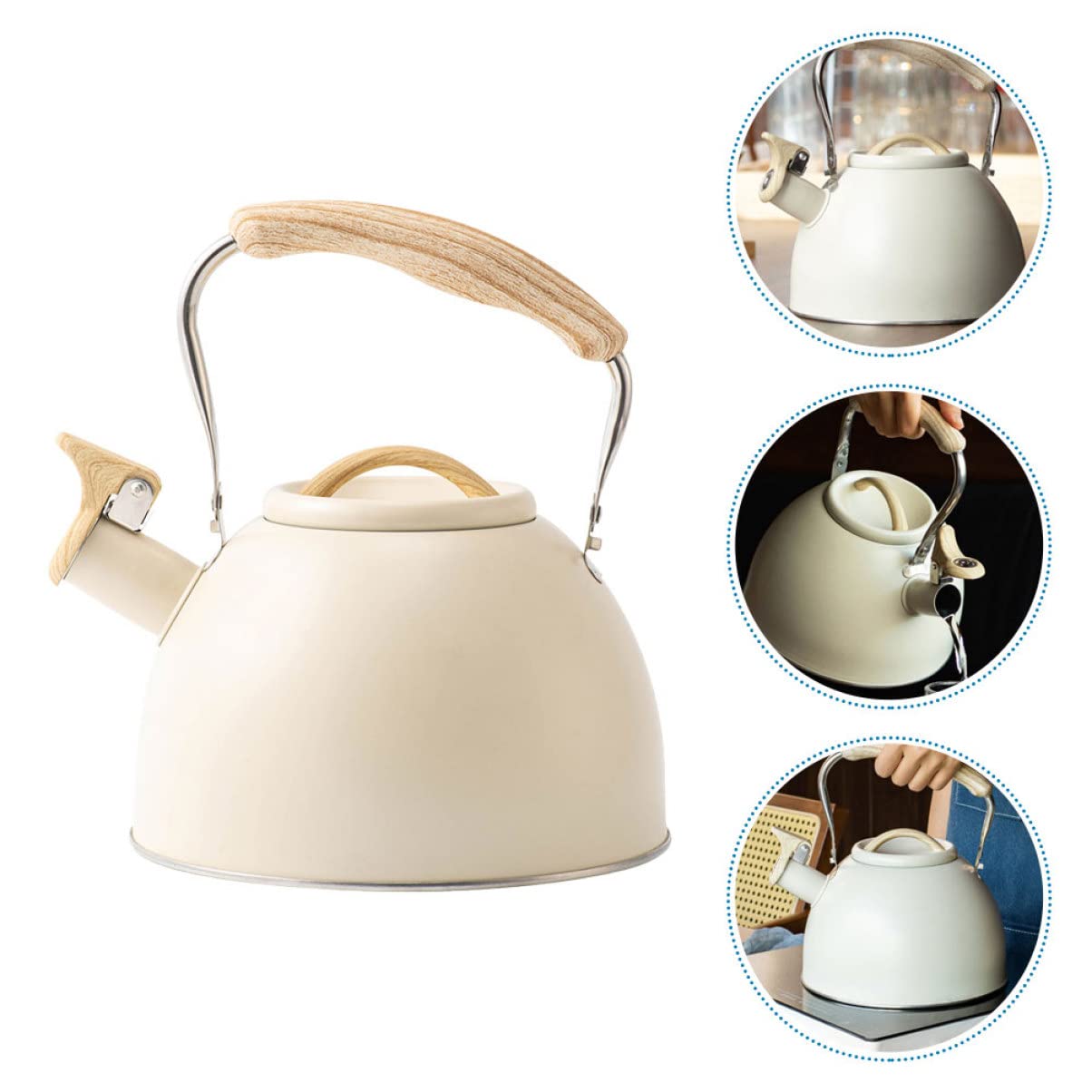 Bollitore con ronzio Bollitore da tè con fischio per fornelli Bollitore da piano cottura Teteras para Hervir Teiera smaltata Bollitore da tè giapponese Bollitore per l'acqua Foglie sfuse in acciaio