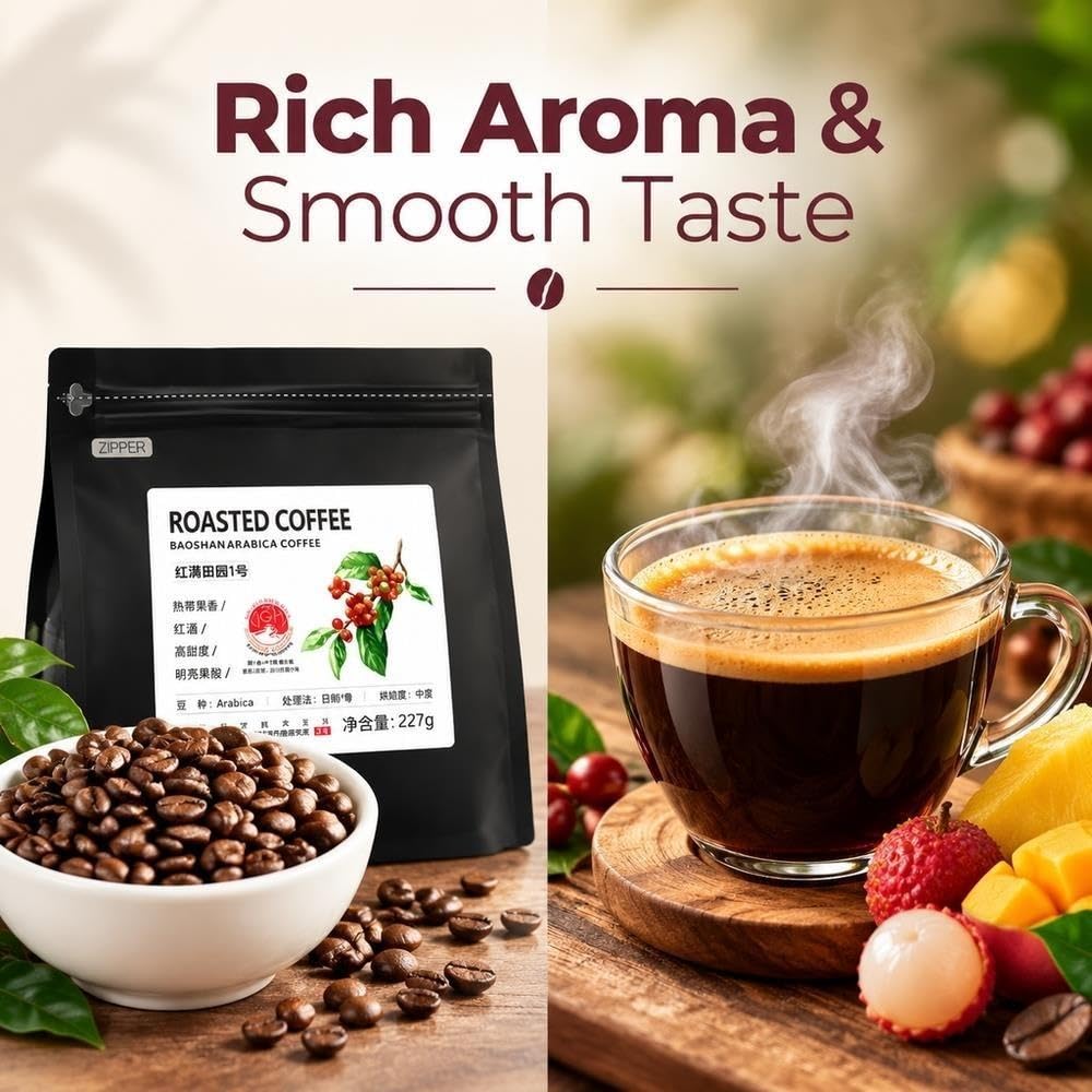Café Arábica en Granos Secados al Sol 227g