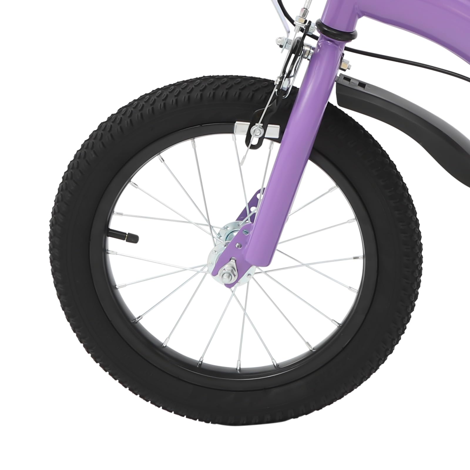 Vélo pour enfant 14 pouces avec panier, vélo pour enfants âgés de 3 à 6 ans avec roues stabilisatrices, vélo 14 pouces pour garçons et filles, hauteur réglable, double système de freinage