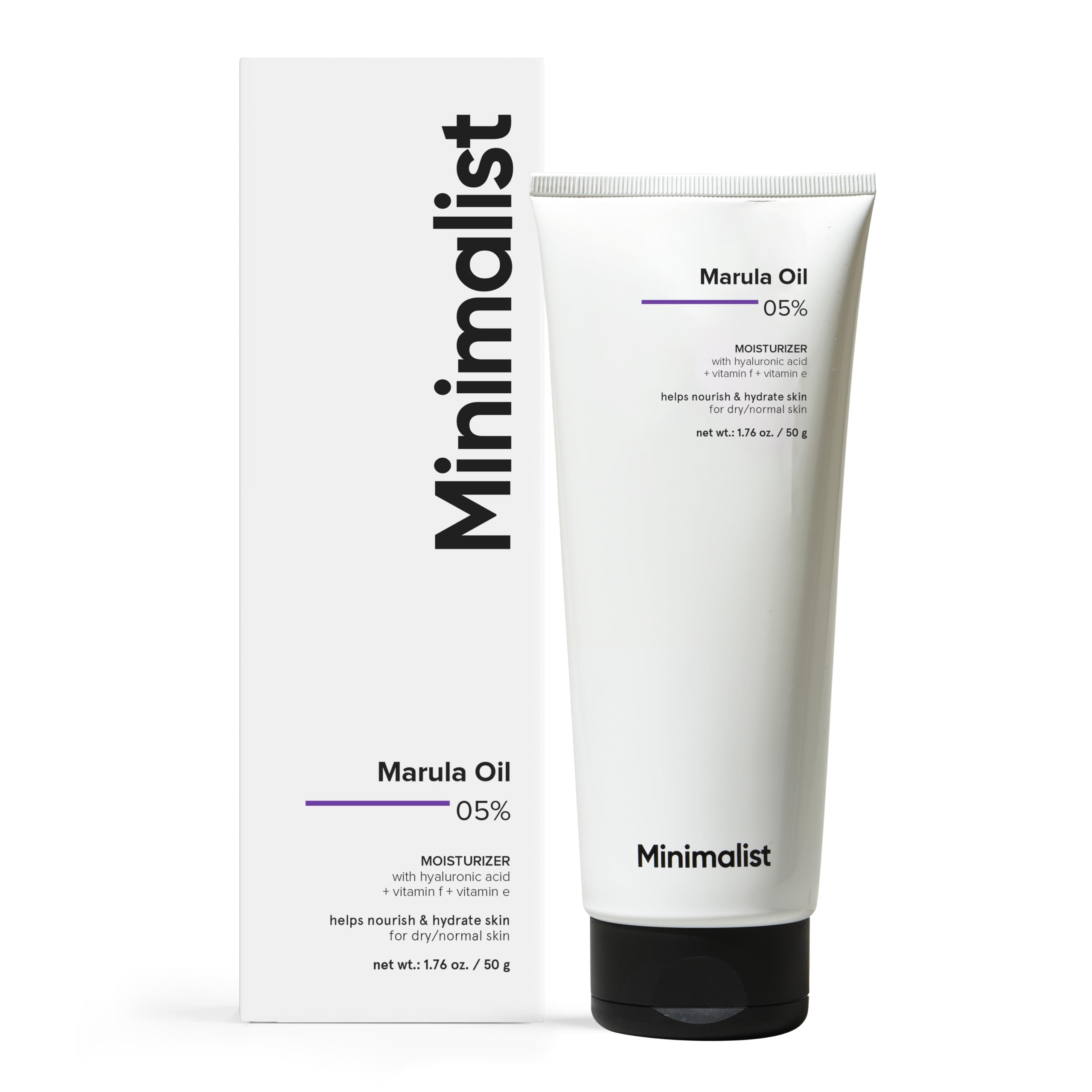 Minimalist Marula Oil 5% Face Moisturizer For Dry Skin With Hyaluronic Acid For Deep Nourishment & Hydration, For Men & Women, 50 g (Pack of 1)