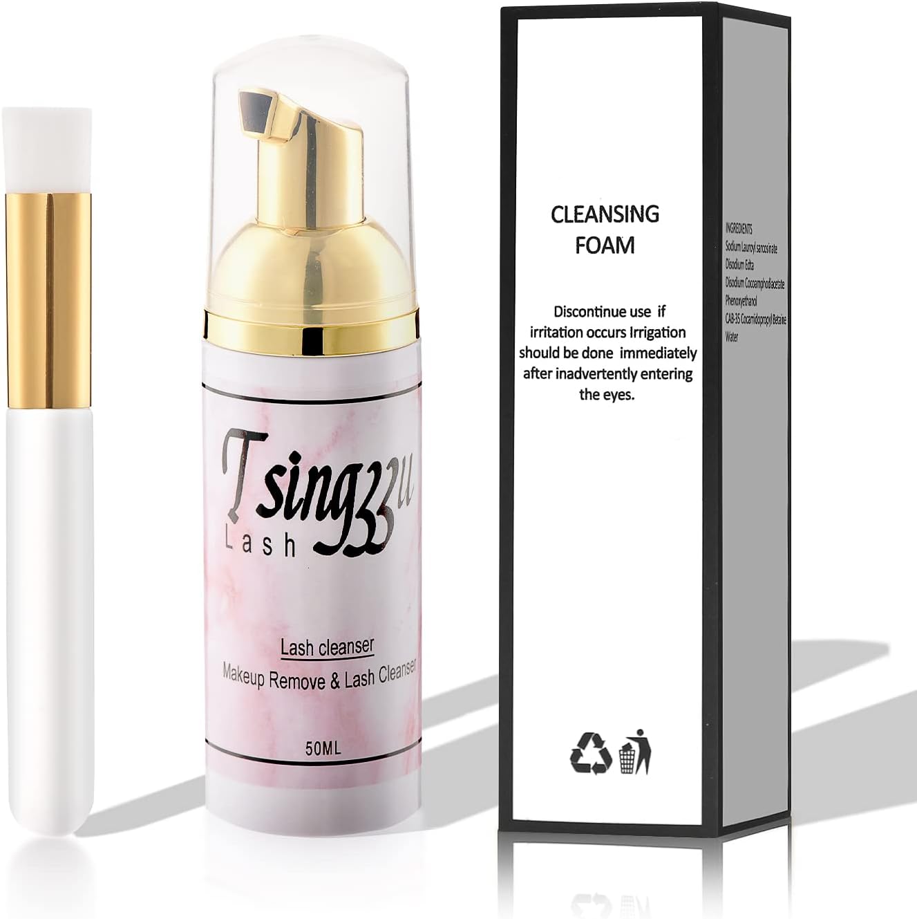 Lash Shampoo For Lash Extensions With Lash Shampoo Brush 50ml Oil Free Lash Shampoo Gentle Eyelash Extension Cleanser Lash Bath