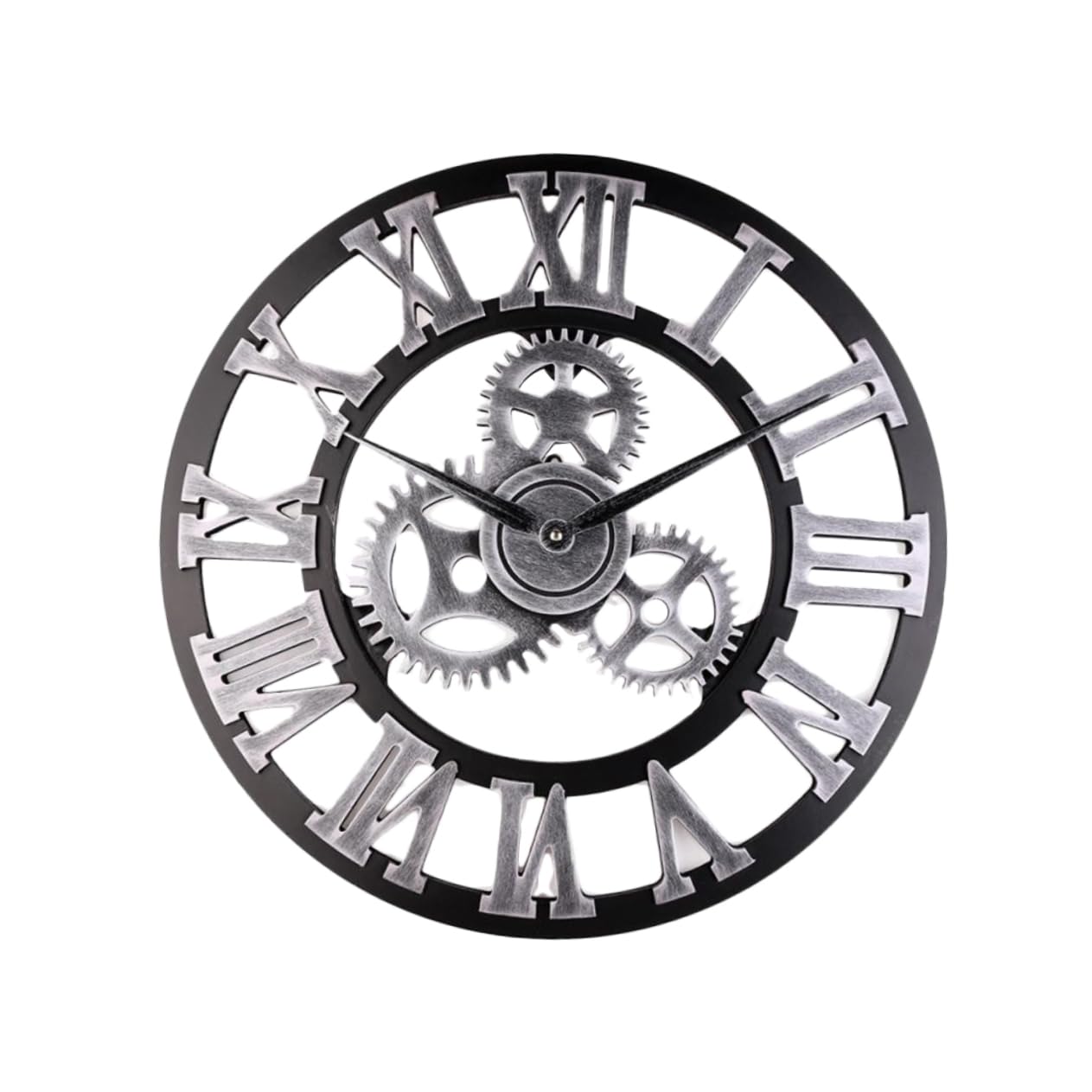Cabilock Retro Wanduhr mit Zahnradmotiv 34cm im Industriestil