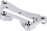 Vista 5 de Abrazadera cromada para manillar de motocicleta de 1 pulgada, abrazadera superior para Harley Electra Glide Road Glide Street Glide Road Glide Road