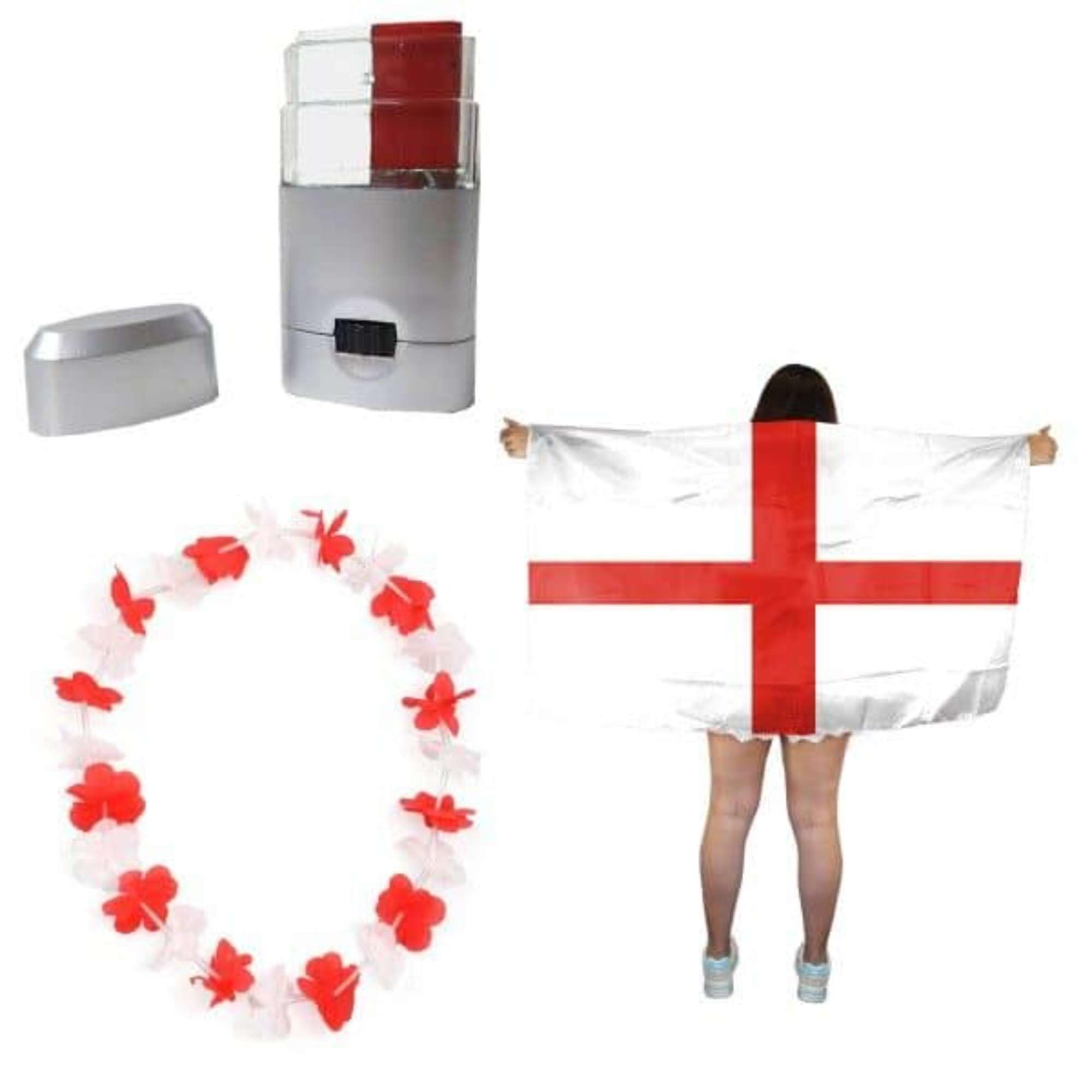 Sonia Originelli Fan-Set England Fan-Set 11 - Englische Fanartikel EM WM Fußball Party Karneval