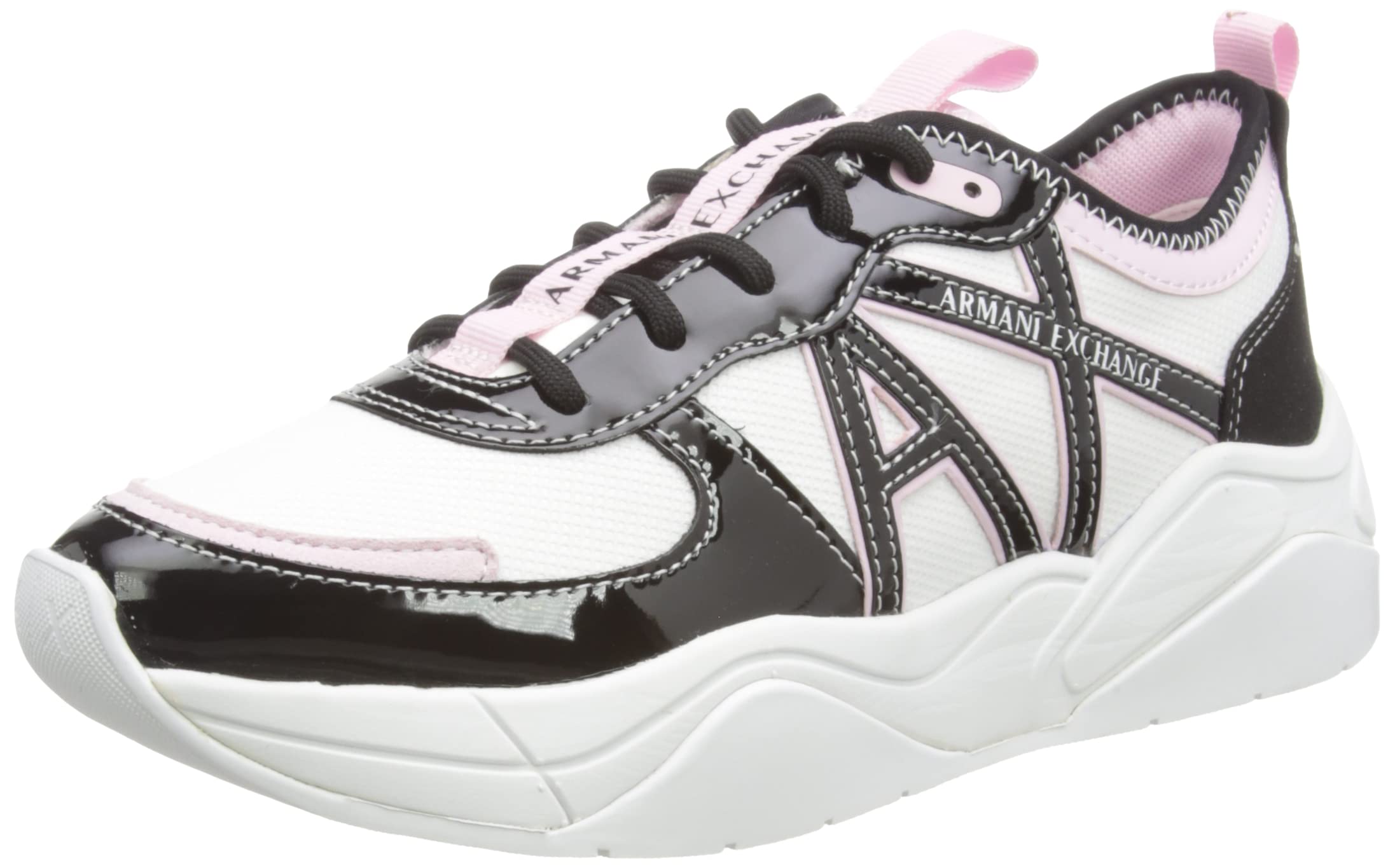 Armani Exchange Women's Cher, Side Logo, Colour Contrasts Sneaker, S263, 7.5 UK