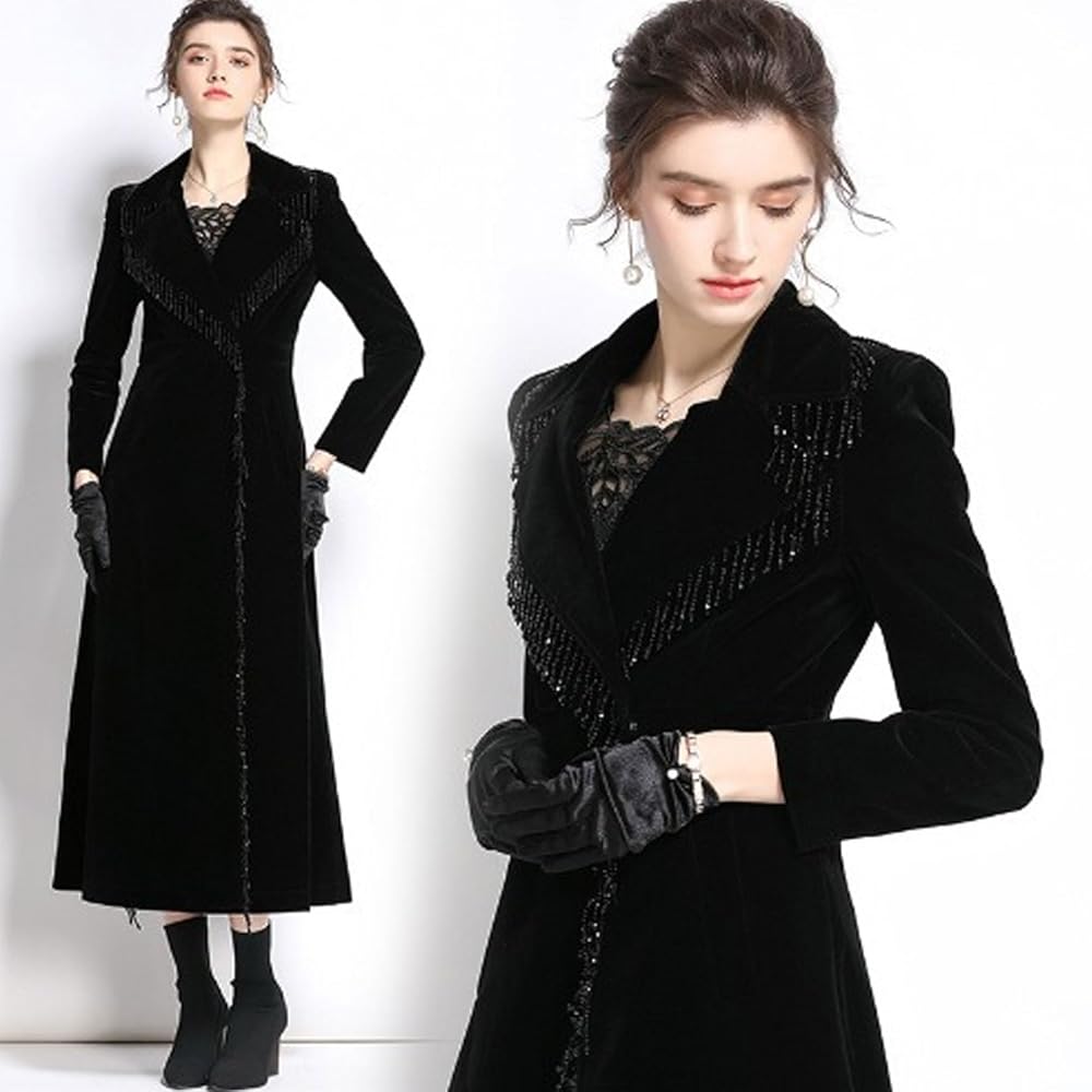 00's opium velvet style trench coat 黒 Shop Women's Opium Luxe Parka Coat in Black | JACK1T