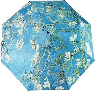 GLODEALS Automatic Umbrella, Creative Oil Painting Automatic Folding Umbrella Anti UV Sunblock Umbrella