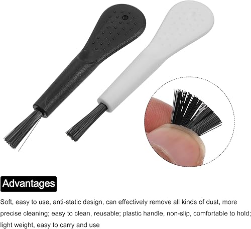 Miniatura 4 de MECCANIXITY 10 unids Anti estática ESD cepillo de limpieza del teclado del teléfono para ordenador PCB placas base portátil, negroblanco