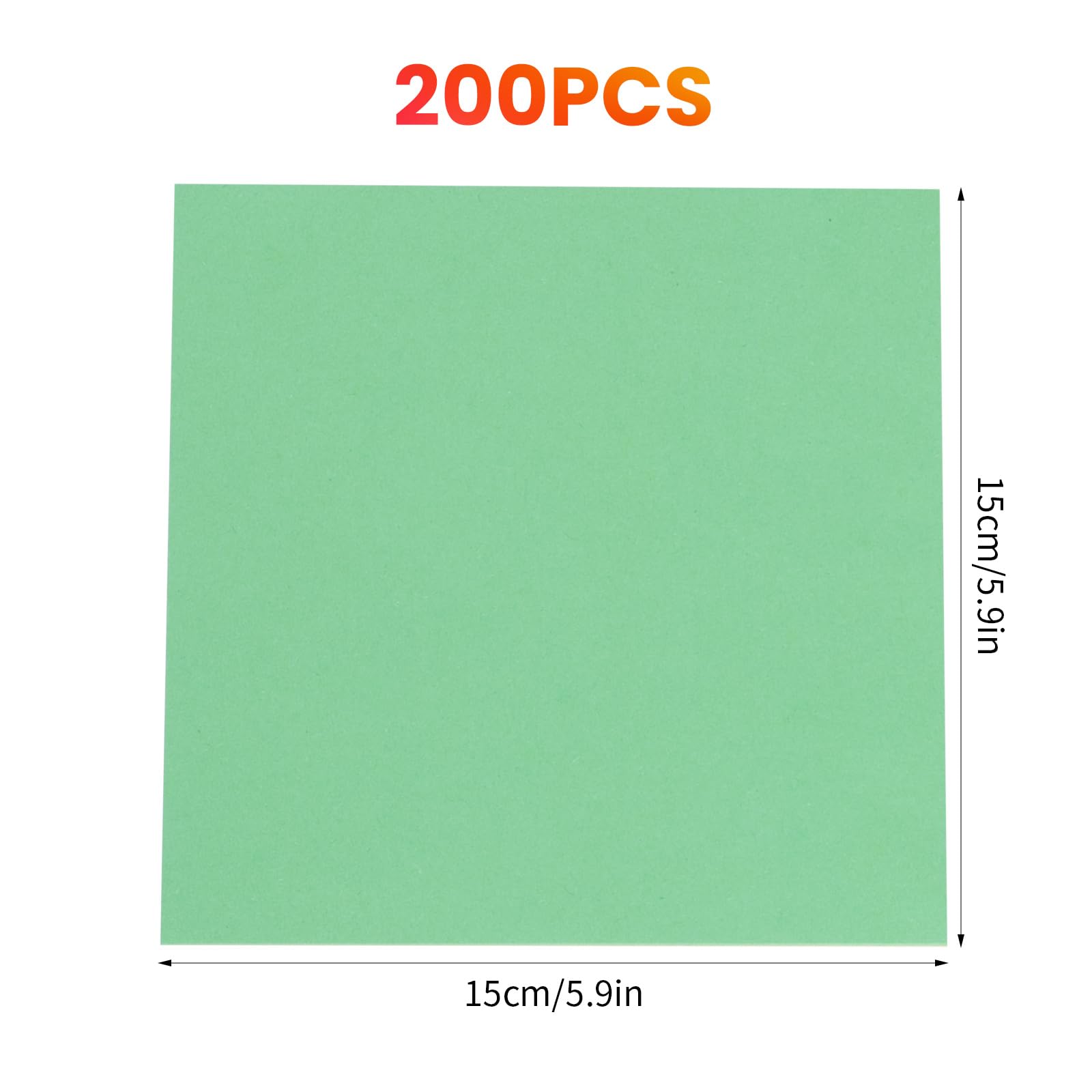 ONLYQIQIU 200 Sheets Origami Paper Square 15CM X 15CM 20 Colors Craft Paper Coloured Double Sided Kids Children's DIY Arts & Crafts Handmade Projects70gsm Coloured Paper20 Colours200 Sheets15CM - Image 2
