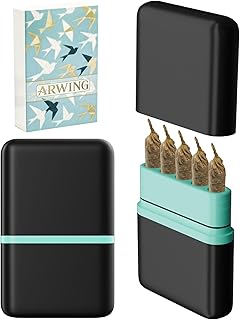 Smell Proof 5 Hole King Size Pre Roll Cone Holder Case Storage Box, 5 Capacity Cigarette Case for Regular Size, Small Portable Smoking Accessories for 1-1/4 Size Pre Rolled Rolling Paper - Mint Green
