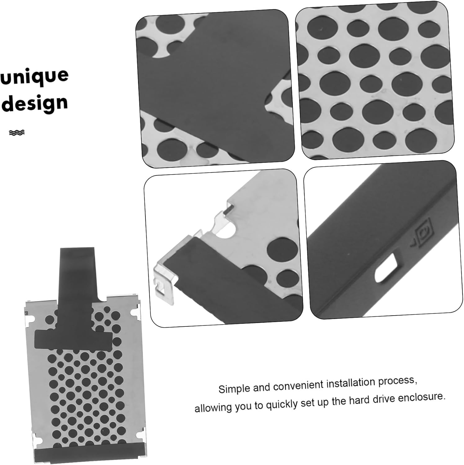 Holibanna Hard Drive Bay Adapter Ssd Mount Bracket Cover Secure Mounting for Laptops