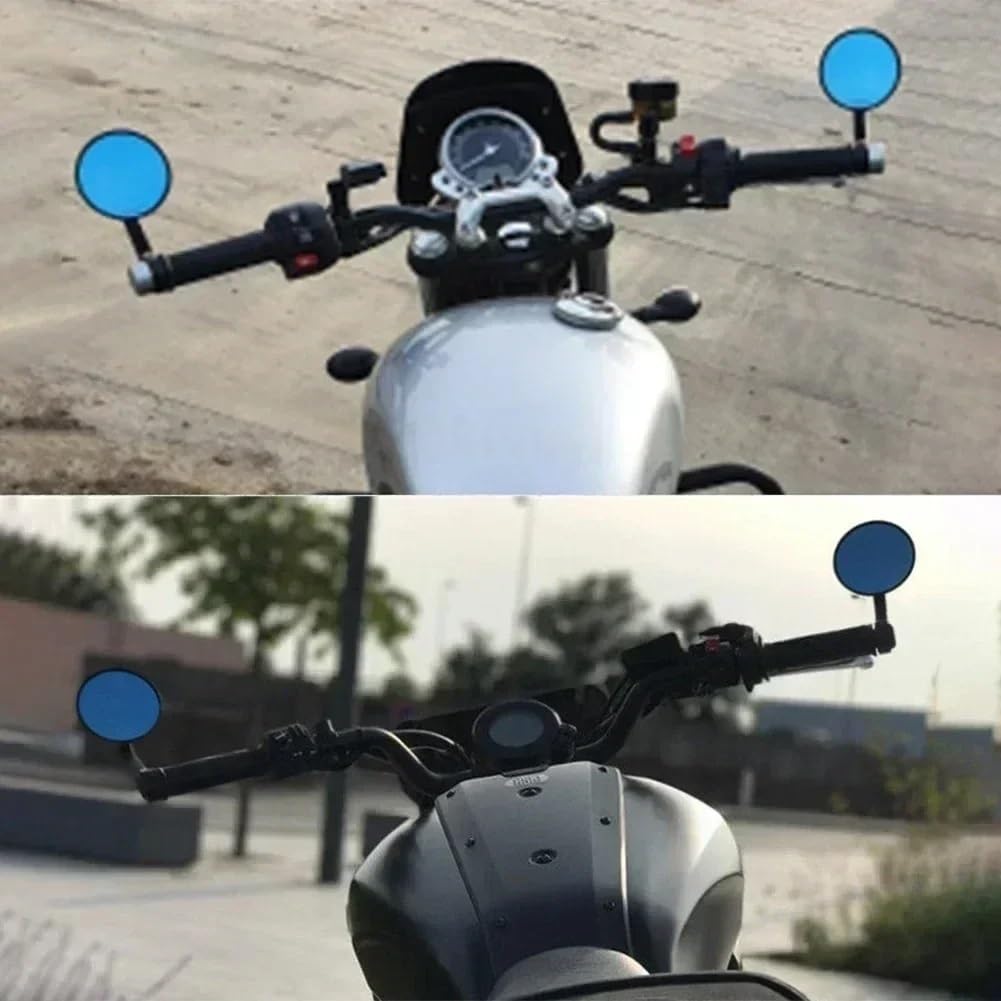Lusterko Wsteczne Motocykla Moto Lusterko końcówkowe kierownicy | Okrągły 7/8 22MM uniwersalny zmodyfikowany koniec kierownicy z pełnym kątem