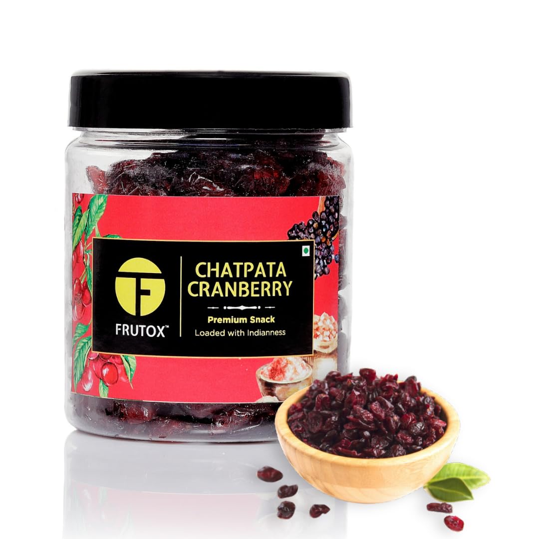 FRUTOX Chatpata Dried Cranberries | No Added Sugar in Sliced Cranberry Dry Fruit | Sliced Dried Berries Rich in Antioxidants | SWEET & SALTY Healthy Snack | Non GMO & High Fiber 125g (B0CWYYD2NZ) Amazon Price History, Amazon Price Tracker