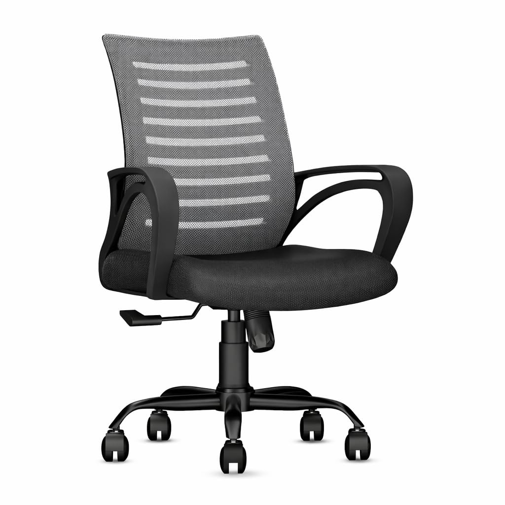 Ergonomic 360 Swivel Office Chair for Home & Office Work with Back Support |Tilting & Height Adjustable Mechanism | Revolving Computer Chair for Home Study Use | Gaming Style Boss Chair