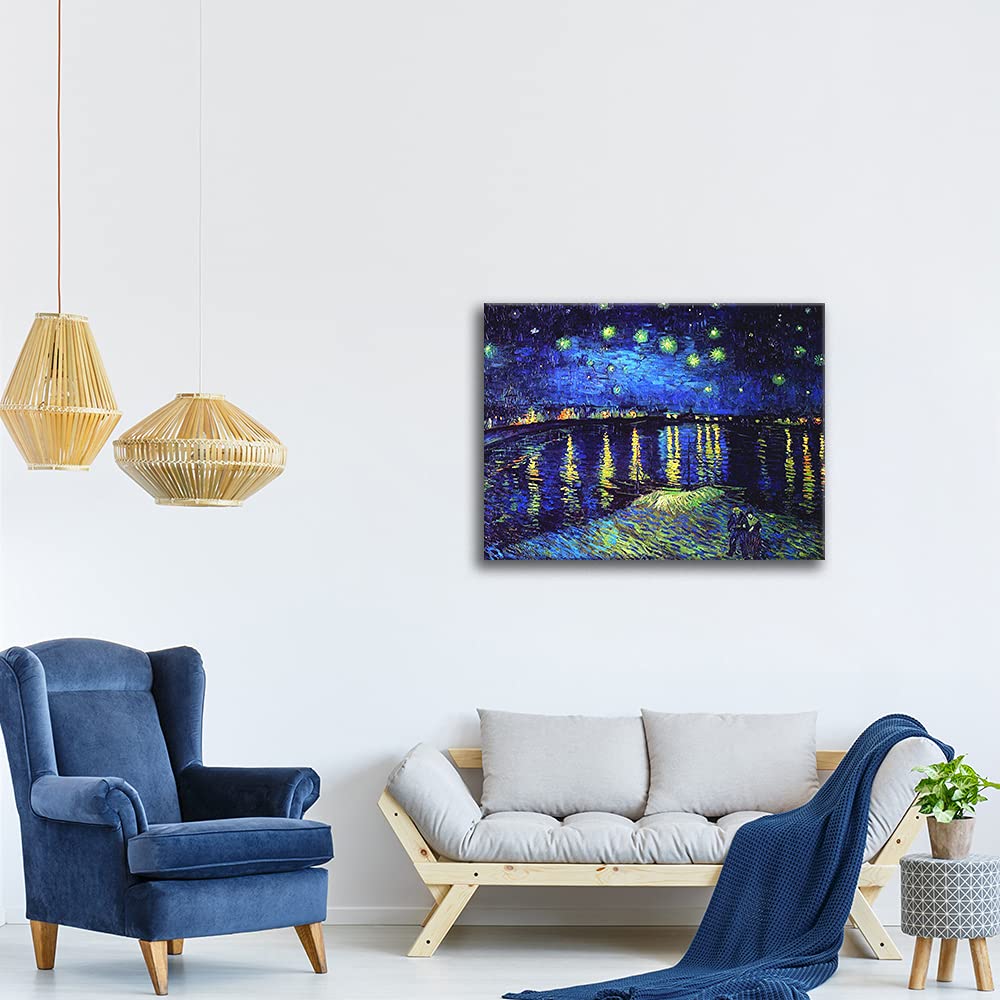 LegendArte - Stampa su tela - Salici Al Tramonto - Vincent Van Gogh - Quadro su Tela, Decorazione Parete cm. 50x60