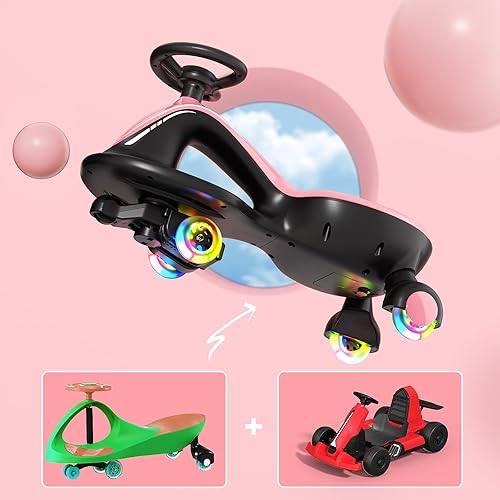 Miniatura 7 de XJD Juguete eléctrico de 6 V, batería recargable 2 en 1 con rueda emisora de luz colorida antivuelco para niños pequeños de 3 años en adelante