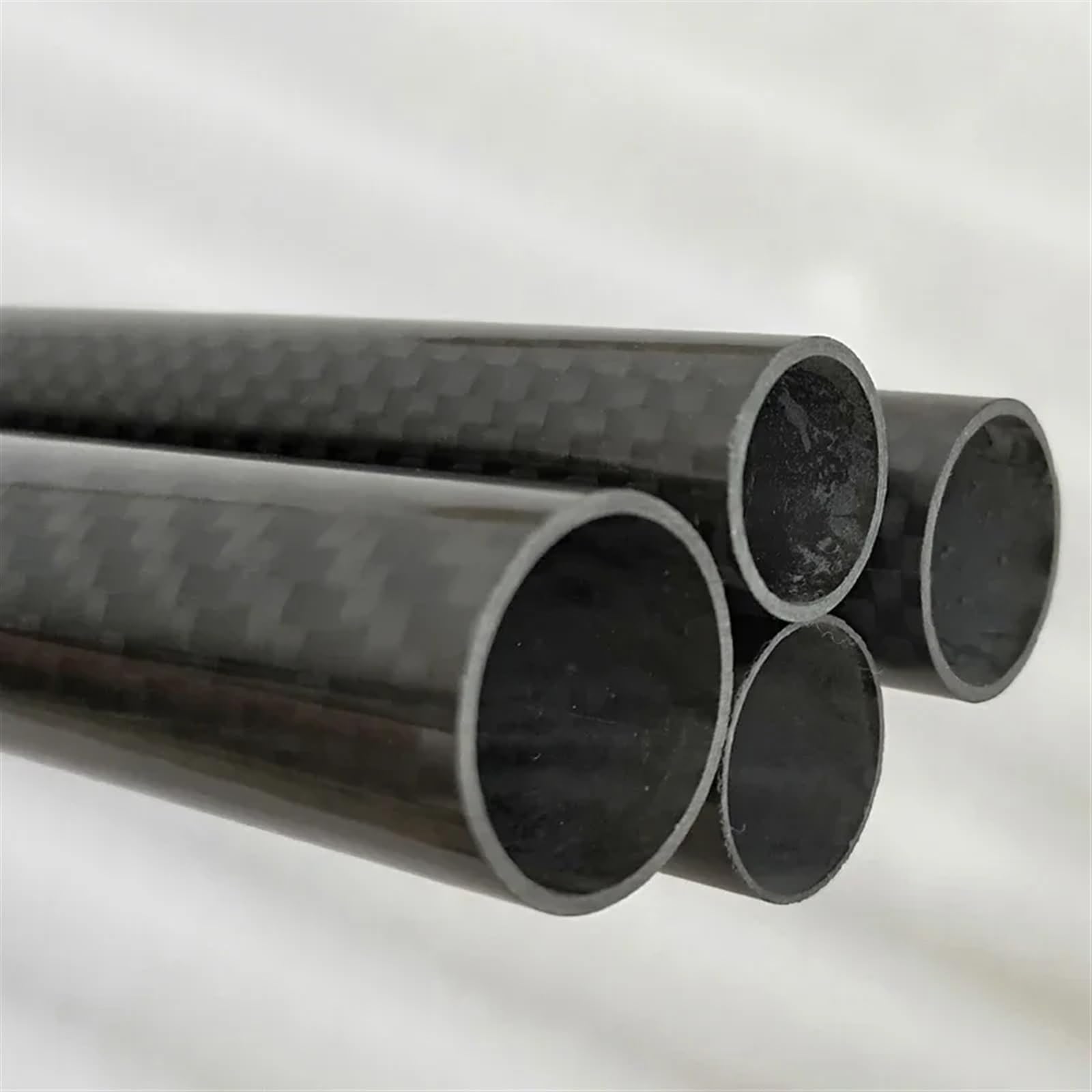 4pcs 3K Carbon Fiber Tube OD 8mm-30mm high Hardness Composite Carbon Fiber Support Tube Carbon Fiber Model Connecting Rod Carbon Fiber Square Tube(24x22 Twill Matte)
