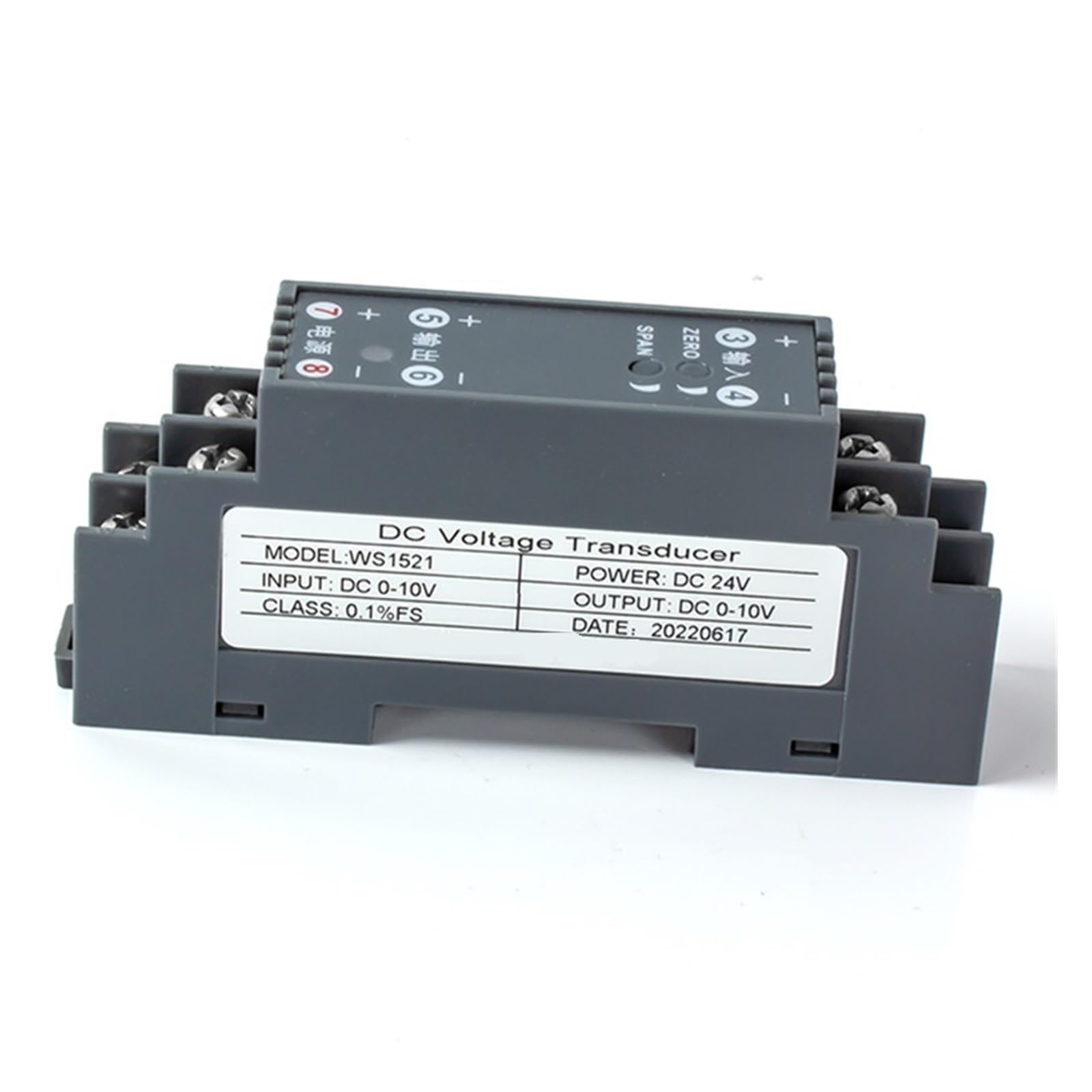 Isolateur de signal 4-20mA convertisseur de signal CC 0-75mV transmetteur DC 24V 1-5V