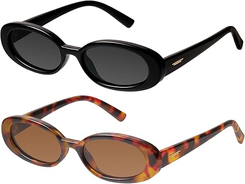 mosanana Gafas de sol ovaladas minúsculas retro para mujer con cara pequeña estilo estrecho MS52360