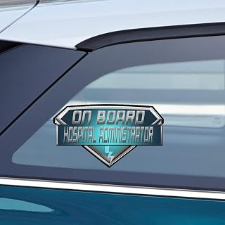 Makoroni ON Board Hospital Administrator Career, CAR Magnet-Magnetic Bumper Sticker 4x7 or 5.5x10 inc., DesA96