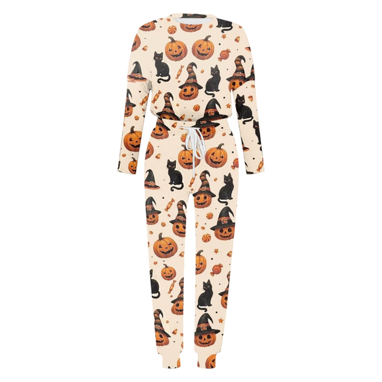 a due pezzi a maniche lunghe con pantaloni con coulisse, morbido e comodo da donna.