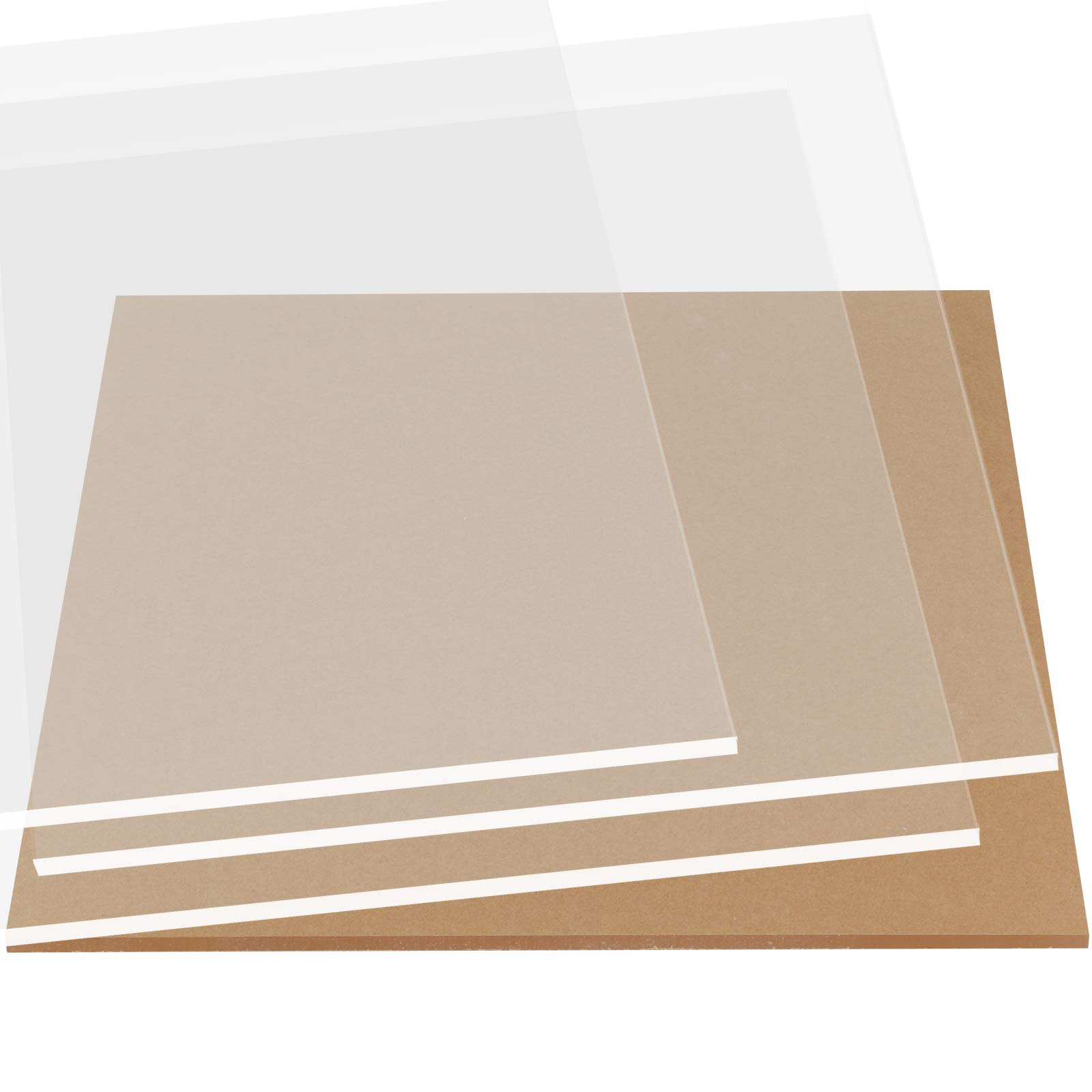 Clear Acrylic Sheets - 4 Pack 1/4" Plexiglass -4