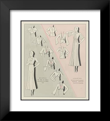 Miniatura 2 de ArtDirect H. Rouit 20x23 Black Modern Frame and Double Matted Museum Art Print Titled - Art - Taste - Beauty, Female Elegance Sheets, June 1932, No.