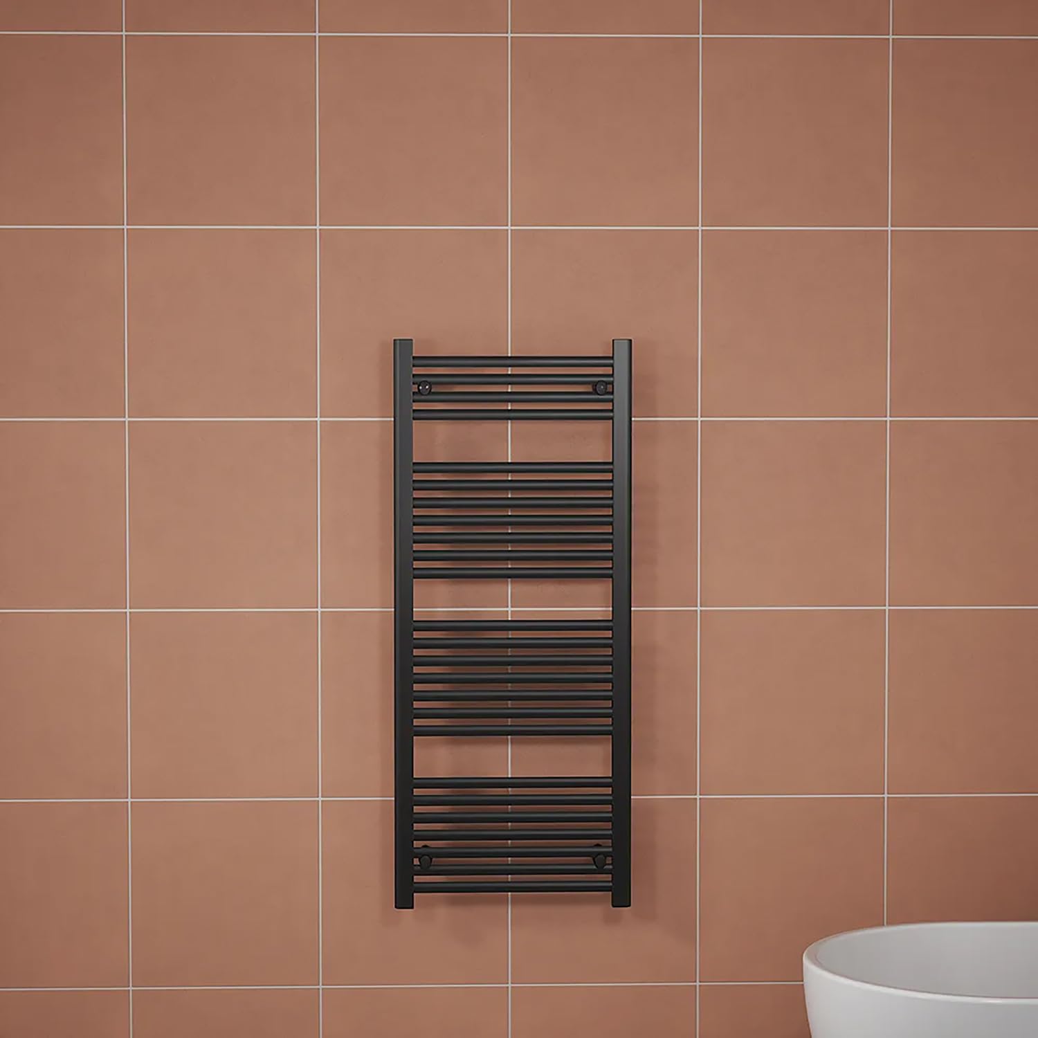 Parama Termoarredo scaldasalviette Idraulico 1200x450 Nero Opaco interasse 400 | Antares