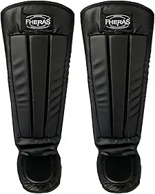 Caneleira Muay Thai Mma Kickboxing Anatômica Fheras Preta