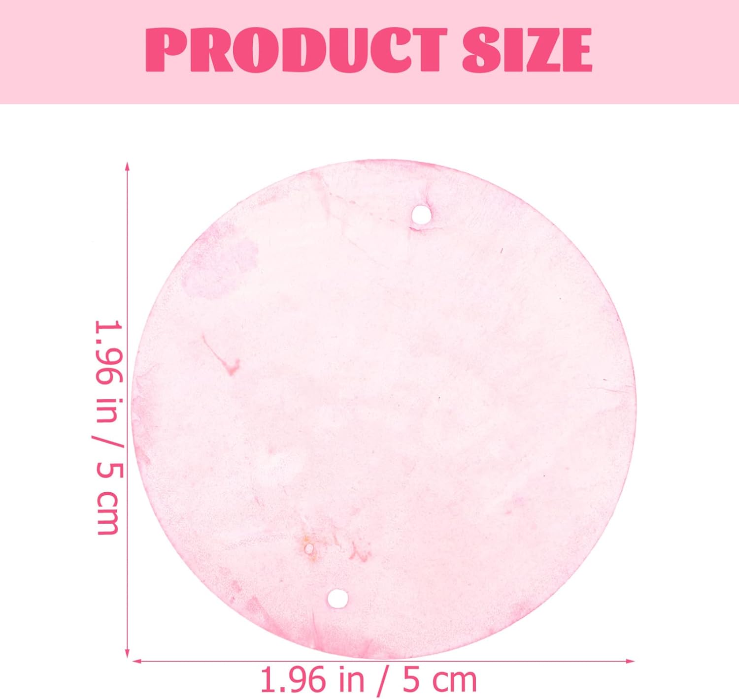 Sewroro 100pcs Round Capiz Sea Shells Capiz Shells Decoration Capiz Shell Windchime Flat Mussel Shells Coin with Double Holes for Crafts Decoration Jewelry Making Pink