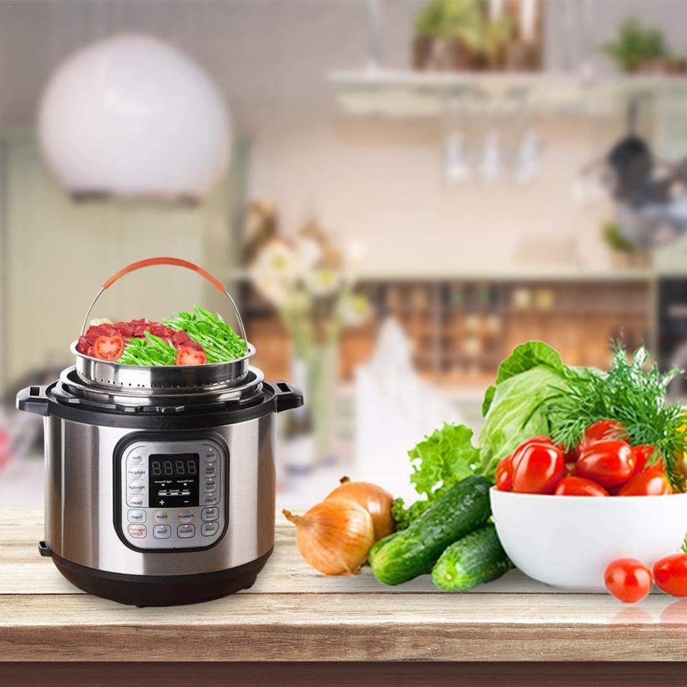 Panier Vapeur Inox 16cm - Pour Casserole, Autocuiseur - Cuisson Saine Légumes, Poisson - Poignée Pliable