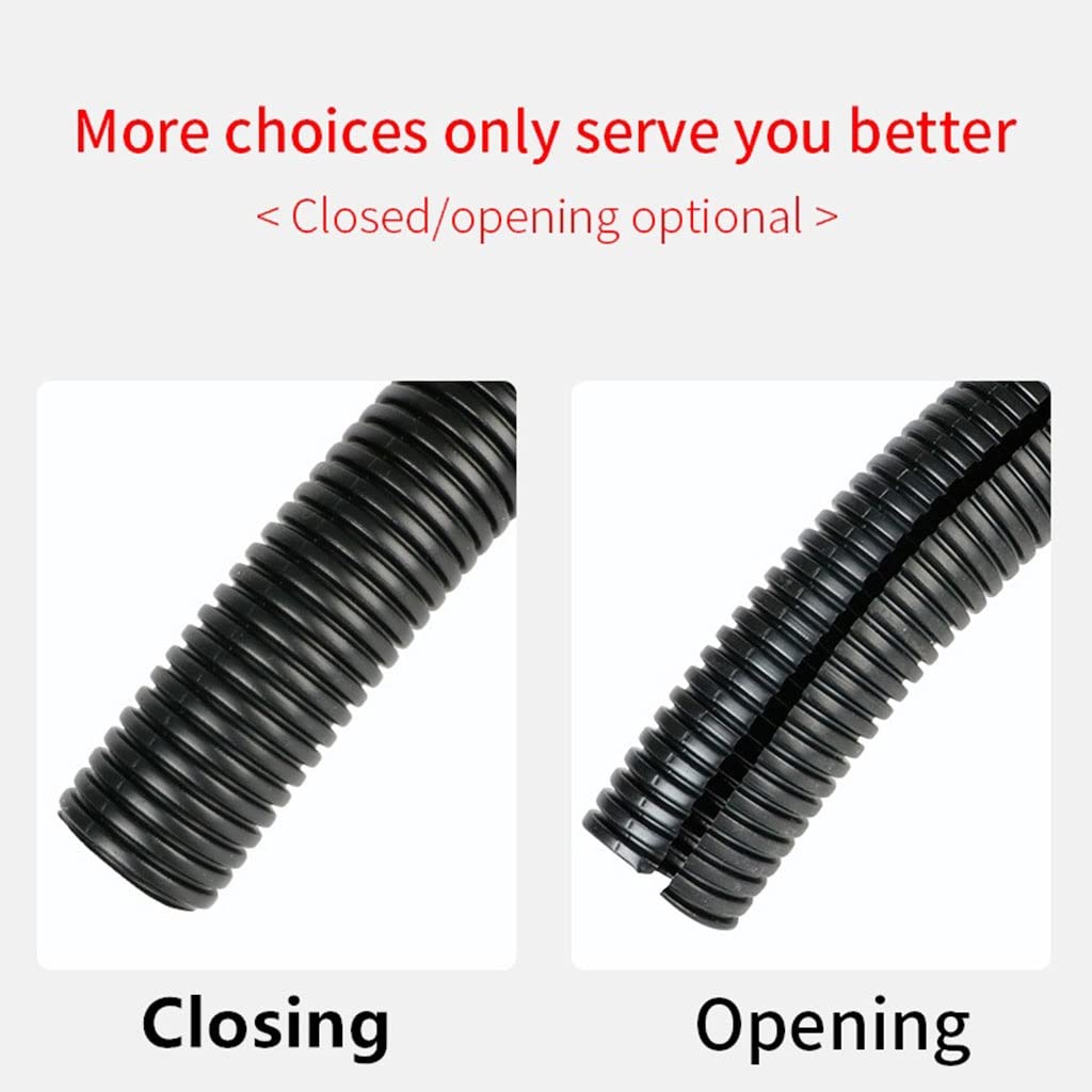 Tubo Corrugado Premium for Aislamiento de automóviles: Envoltura Flexible de Cables en Espiral for protección de mazos de Cables.(10mx18mm Closing)