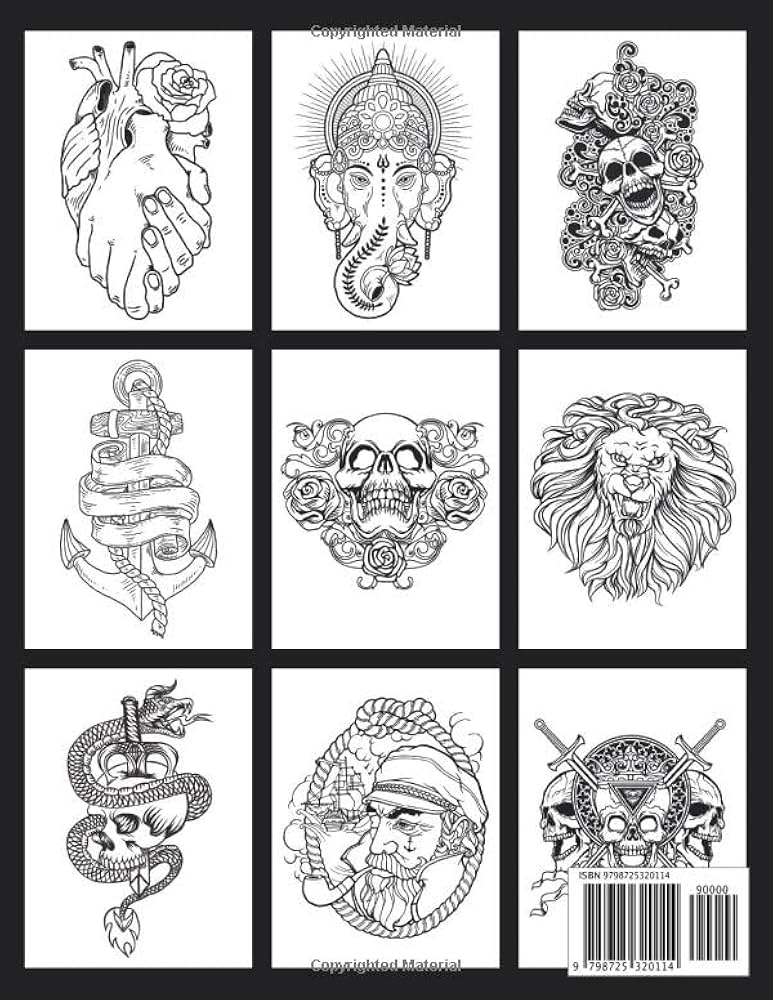 その他 THE TATTOO COLORING BOOK Amazon.com: The Tattoo Coloring Book: Coloring Book for