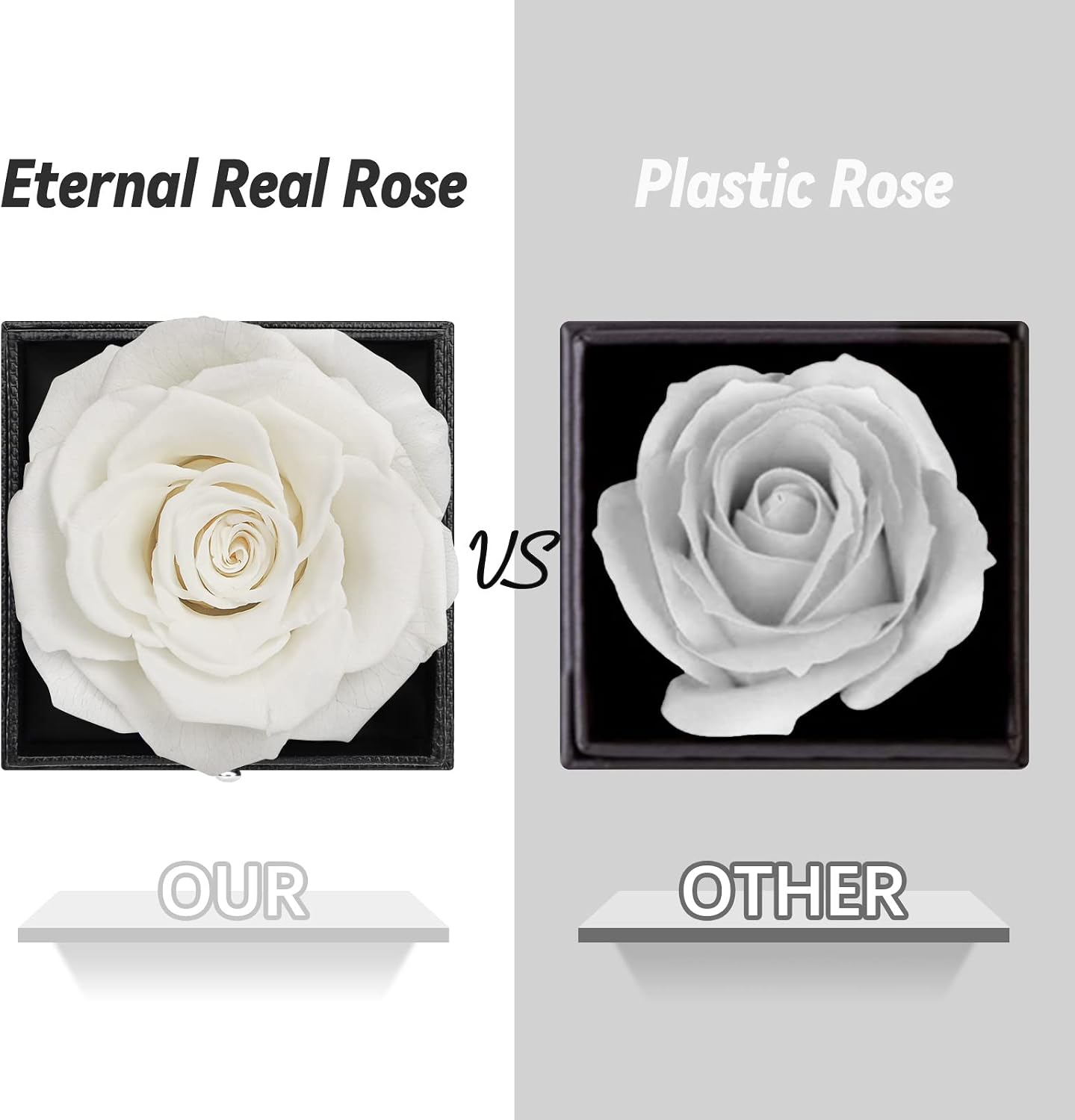 ADAZ Preserved Real Rose Gift Box with I Love You Necklace - Image 3
