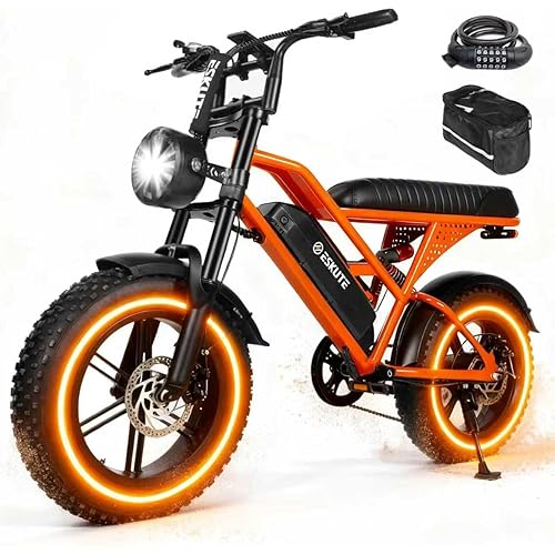 V100/V200 1500W Peak Electric Bike for Adults, 28MPH 48V13&20.8 Ah Removable Battery, 16/20"x4.0" Fat Tire, 7-Speed E-Bike with Dual Suspension – Commuter Ebike for Men & Women