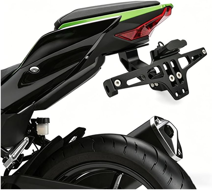 Motorcycle License Plate Frame for Royal Enfield Himalayan 450 2024 2025 2026 Rear Motor Cycle Tag Frame Angle Adjustable with Light Tail Tidy Motorcycle Tag Holder