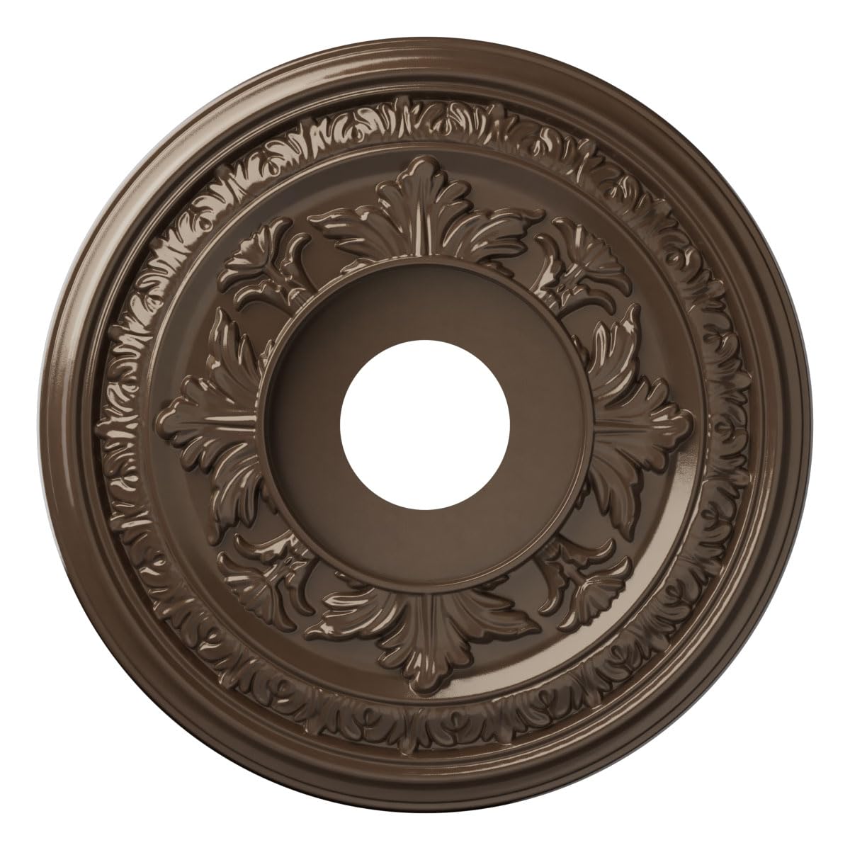 16"OD x 3 1/2"ID x 1"P Baltimore Thermoformed PVC Ceiling Medallion (Fits Canopies up to 6 1/2"), Metallic Copper