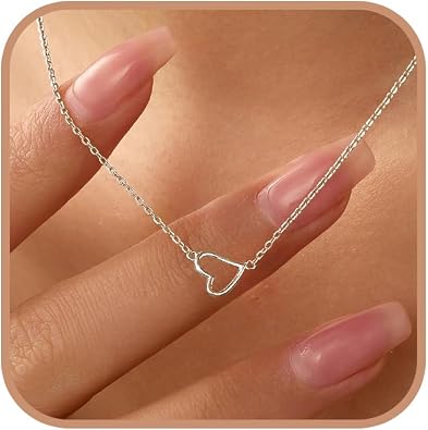 925 Sterling Silver Heart Necklaces for Women