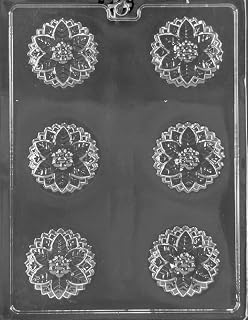 Grandmama's Goodies C467 Christmas Poinsettia Cookie Chocolate Soap Mold with Exclusive Molding Instructions